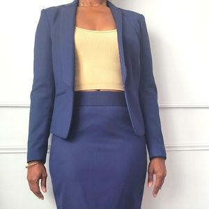 2Pc Kasper Navy Blue Suit Size 6